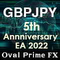 Oval Prime 5thAnnniversary EA 2022 GBPJPY (GEMFOREX専用)