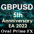Oval Prime 5thAnnniversary EA 2022 GBPUSD (GEMFOREX専用)
