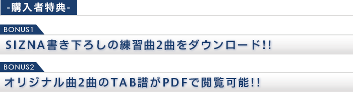 SIZNAレッスン動画ボーナス特典